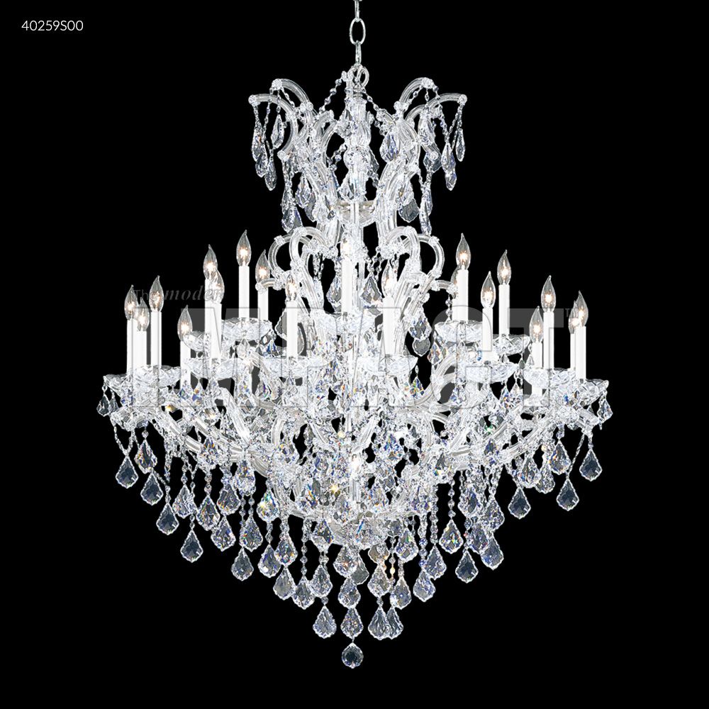 James R Moder Crystal 40259S00 Maria Theresa 24 Arm Entry Chandelier in Silver