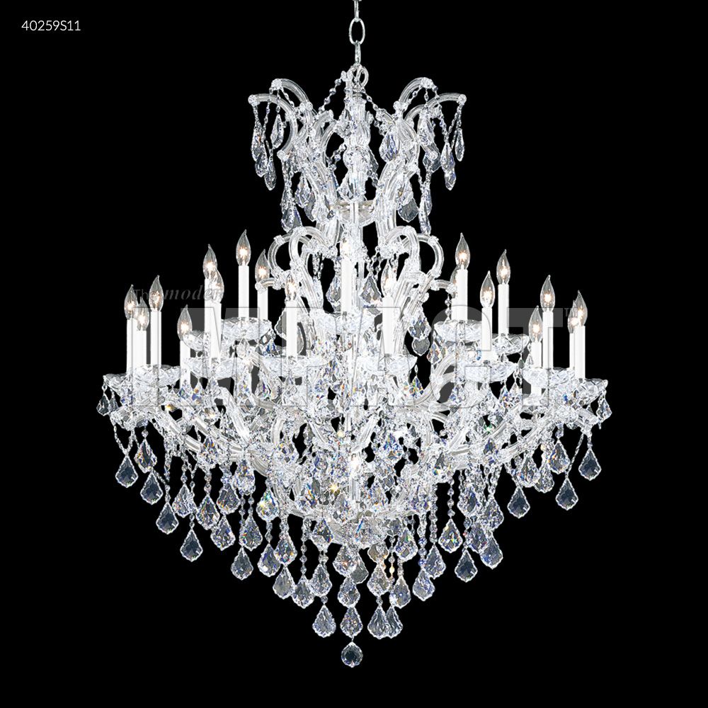 James R Moder Crystal 40259S11 Maria Theresa 24 Arm Entry Chandelier in Silver