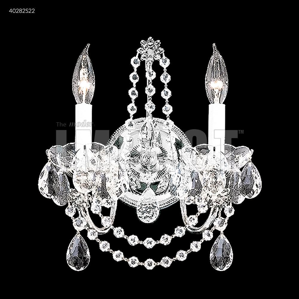James R Moder Crystal 40282G00 Regalia 2 Arm Wall Sconce in Gold