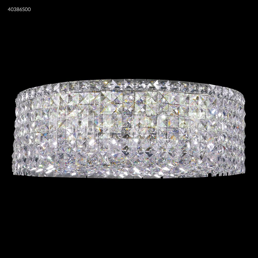 James R Moder Crystal 40386S00 Contemporary Flush Mount in Silver
