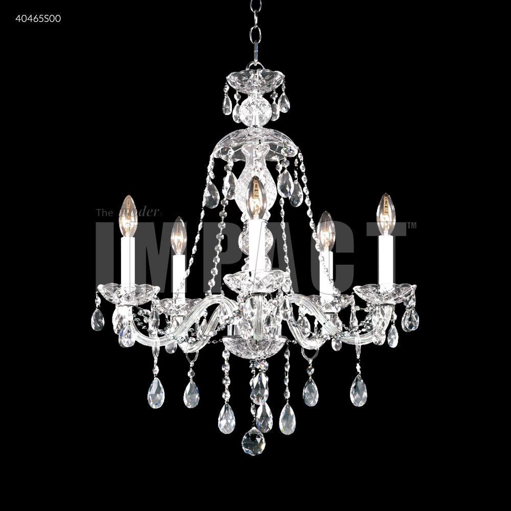 James R Moder Crystal 40465S00 Palace Ice 5 Arm Chandelier in Silver