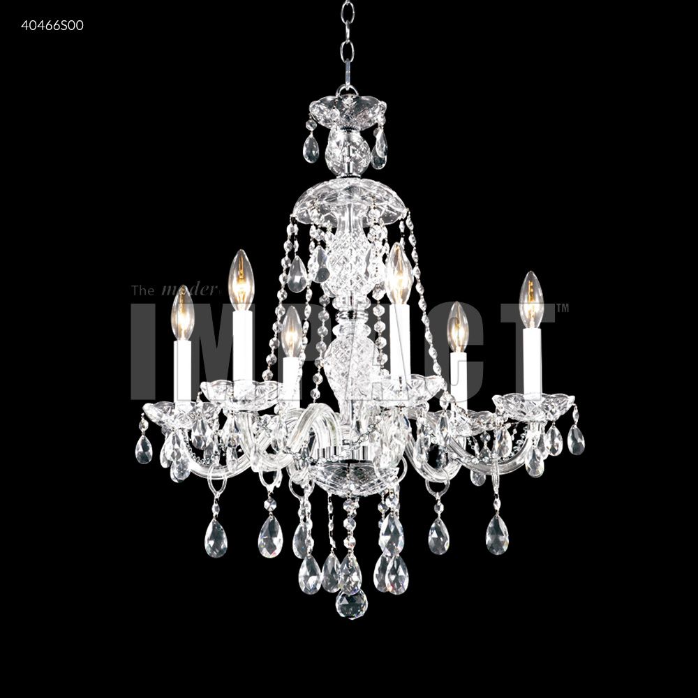 James R Moder Crystal 40466S00 Palace Ice 6 Arm Chandelier in Silver