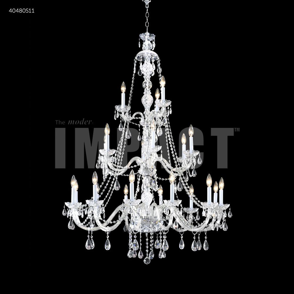 James R Moder Crystal 40480S11 Palace Ice 21 Arm Chandelier in Silver