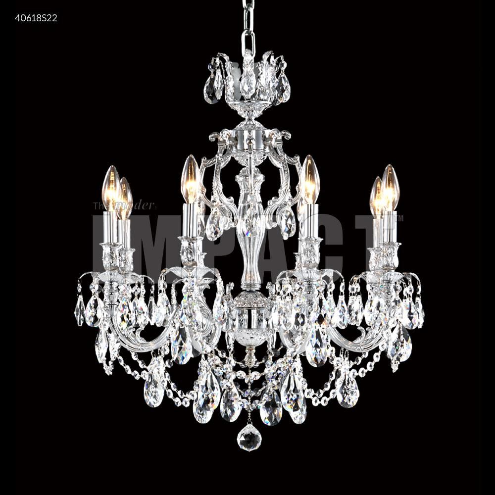 James R Moder Crystal 40618S00 Brindisi 8 Arm Chandelier in Silver