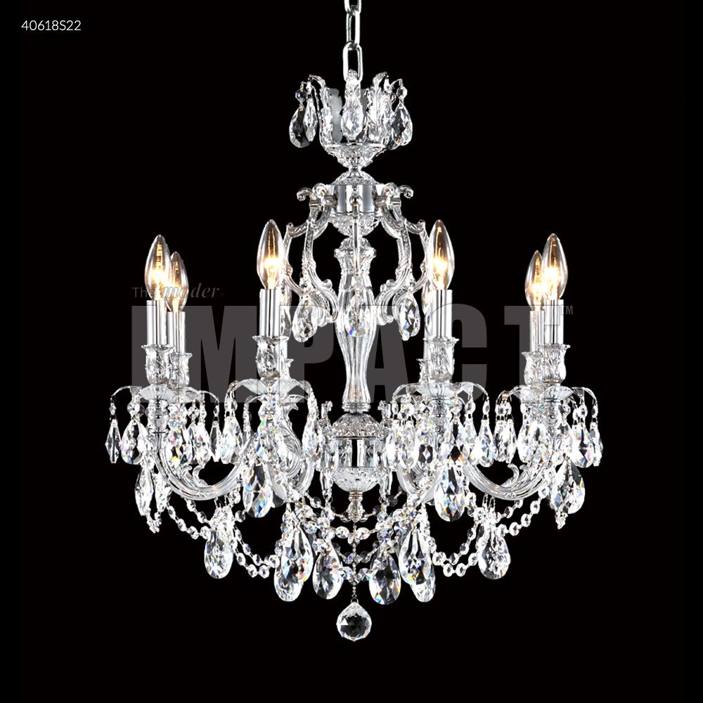 James R Moder Crystal 40618S22 Brindisi 8 Arm Chandelier in Silver