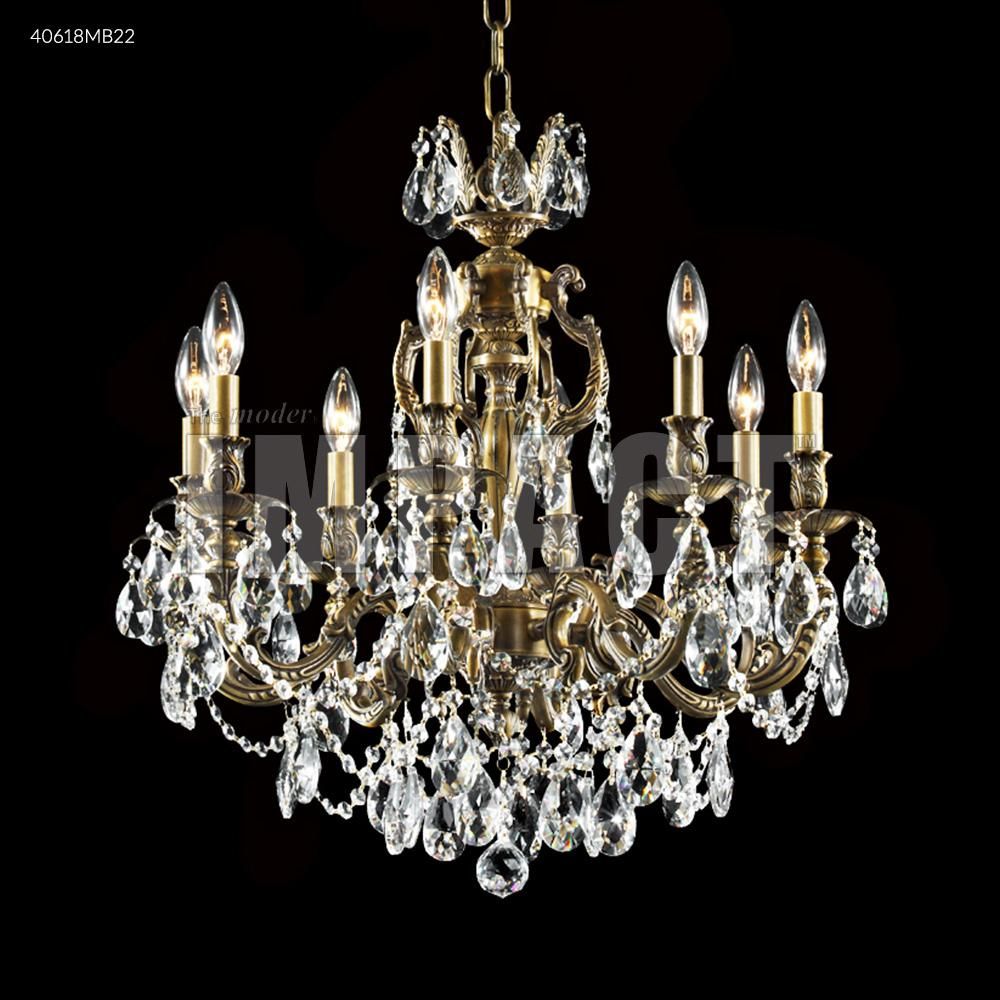 James R Moder Crystal 40618S2GT Brindisi 8 Arm Chandelier in Silver