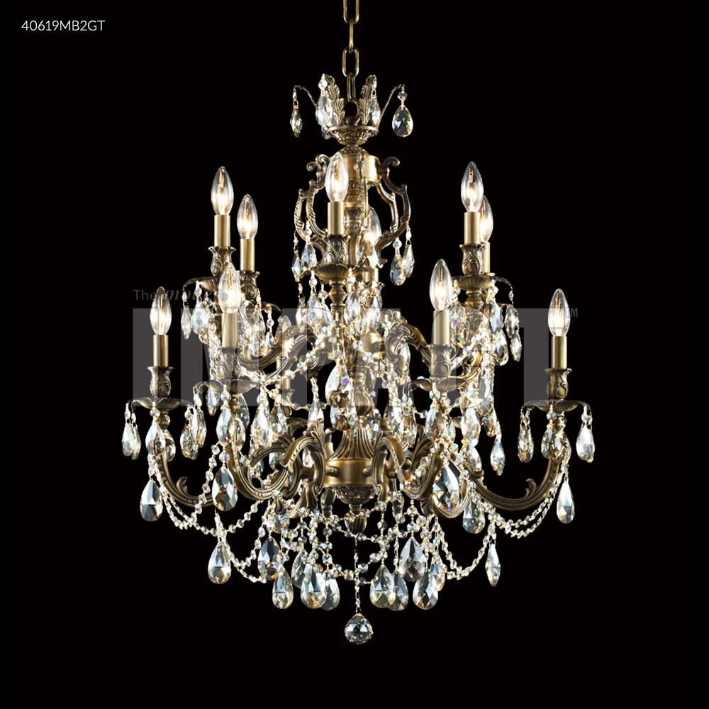 James R Moder Crystal 40619S00 Brindisi 12 Arm Chandelier in Silver
