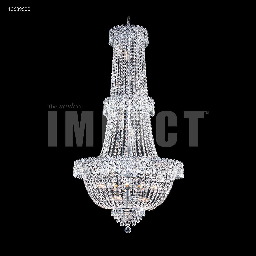 James R Moder Crystal 40639S00 Imperial Empire Entry Chandelier in Silver