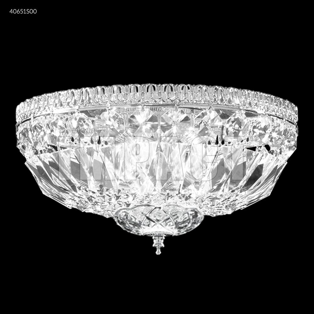 James R Moder Crystal 40651S00 Gallery Flush Mount in Silver