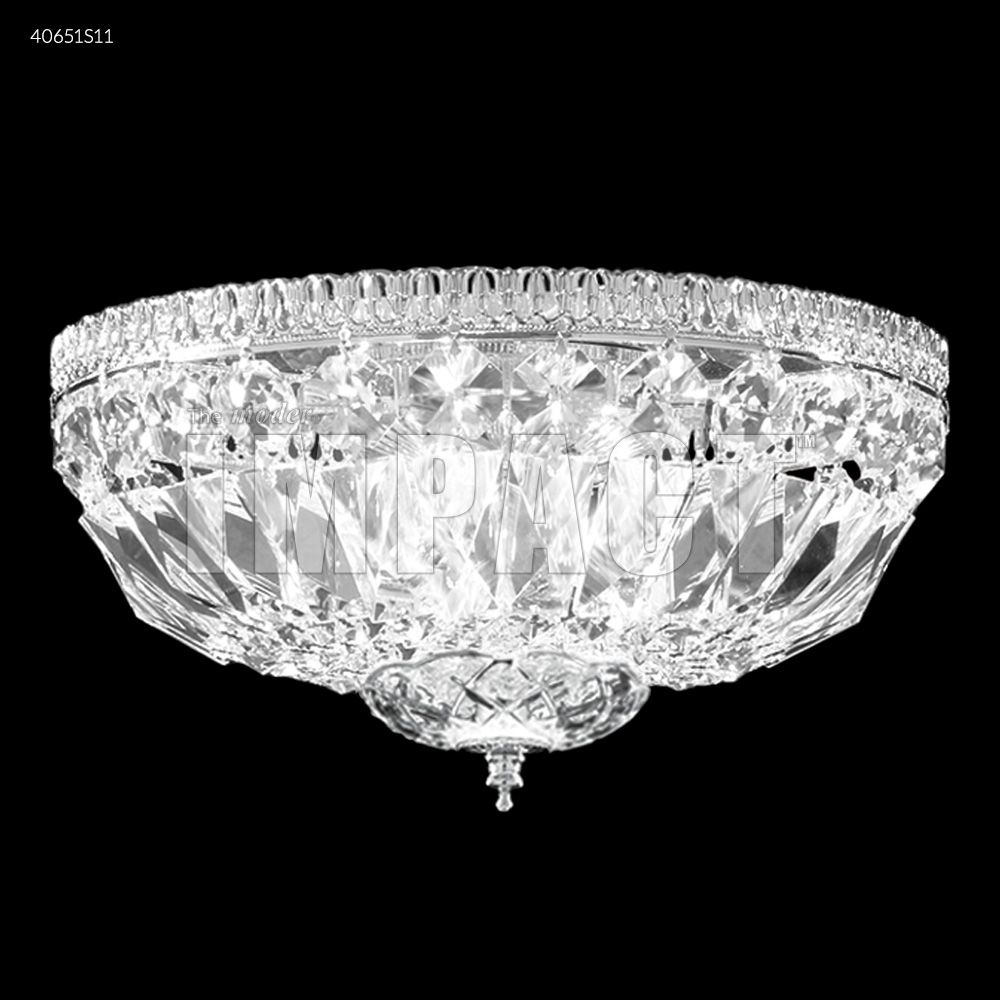 James R Moder Crystal 40651S11 Gallery Flush Mount in Silver