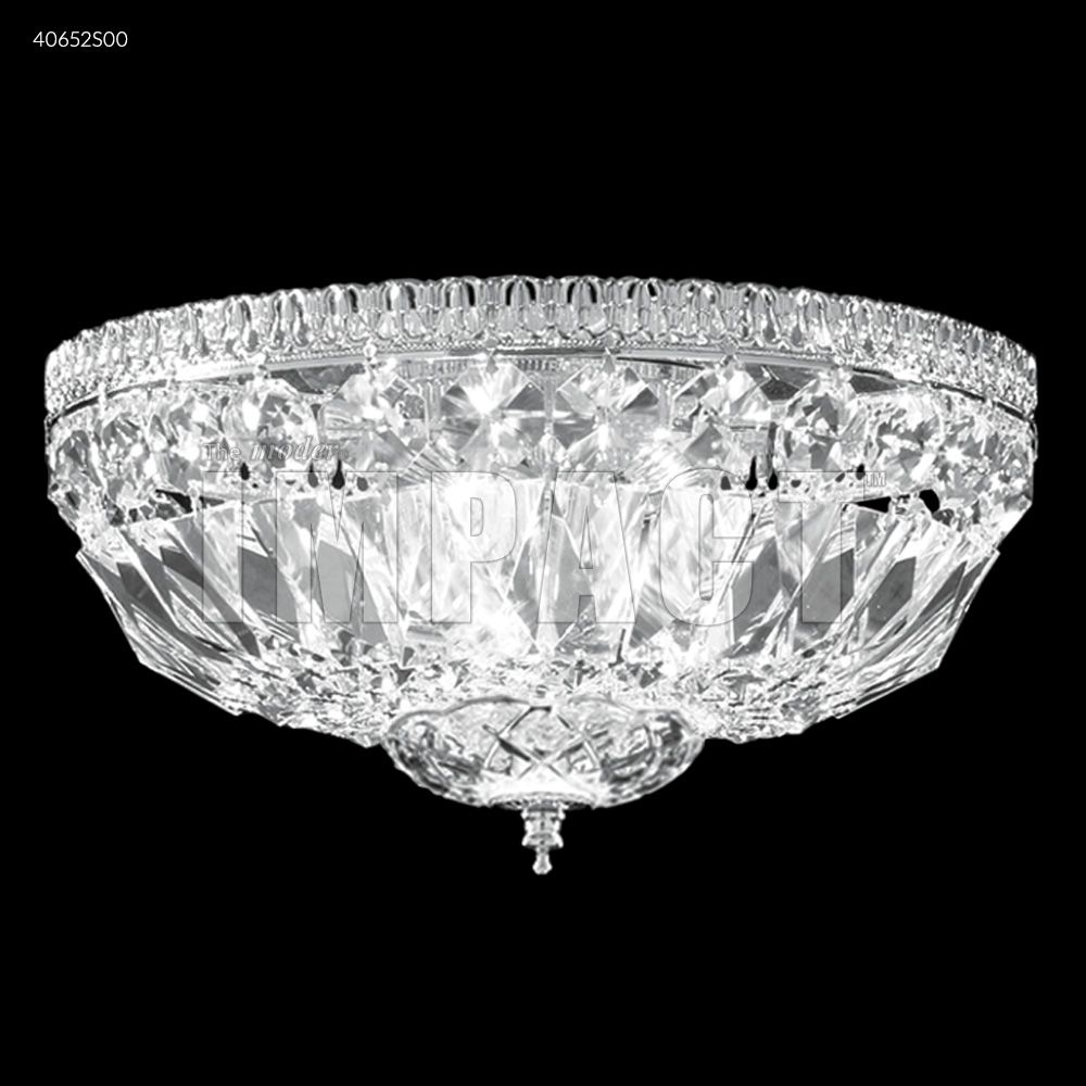 James R Moder Crystal 40652S00 Gallery Flush Mount in Silver