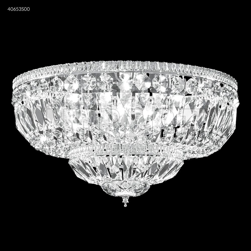 James R Moder Crystal 40653S00 Gallery Flush Mount in Silver