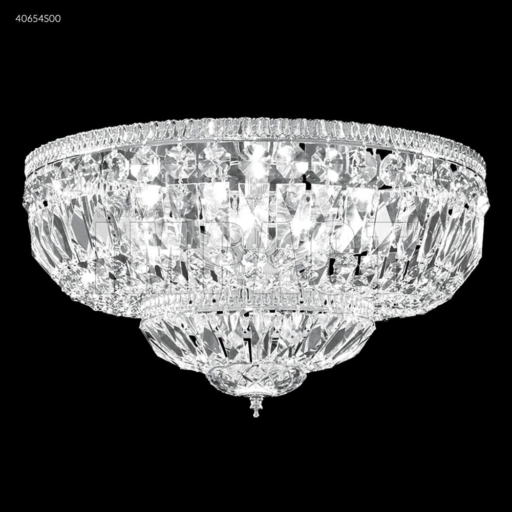 James R Moder Crystal 40654S00 Gallery Flush Mount in Silver