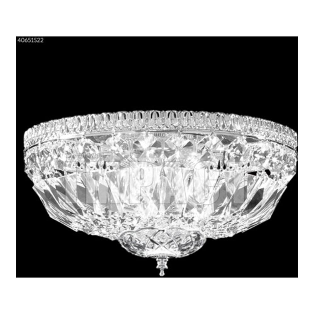 James R Moder Crystal 40655SS22 Gallery Flush Mount in Silver