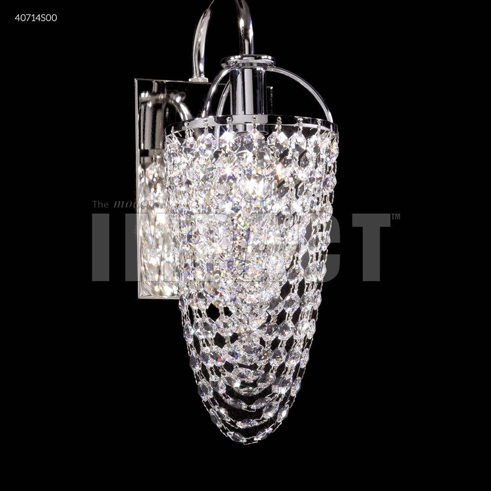 James R Moder Crystal 40714S00 Contemporary Wall Sconce Basket in Silver