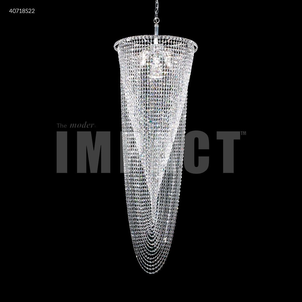 James R Moder Crystal 40718S22 Contemporary Entry Chandelier in Silver