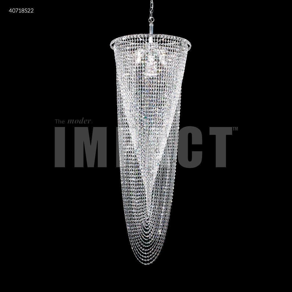 James R Moder Crystal 40718S2X Contemporary Entry Chandelier in Silver