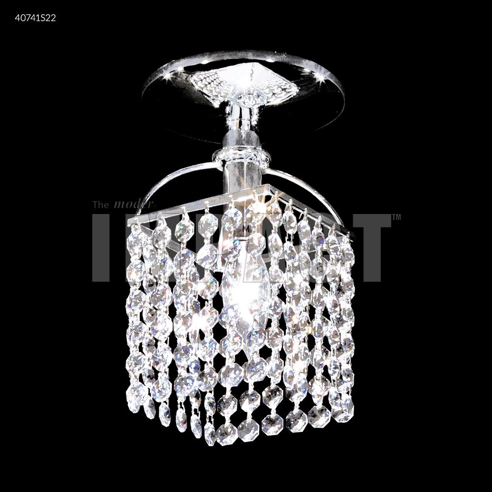 James R Moder Crystal 40741S22 Contemporary Flush Mount in Silver