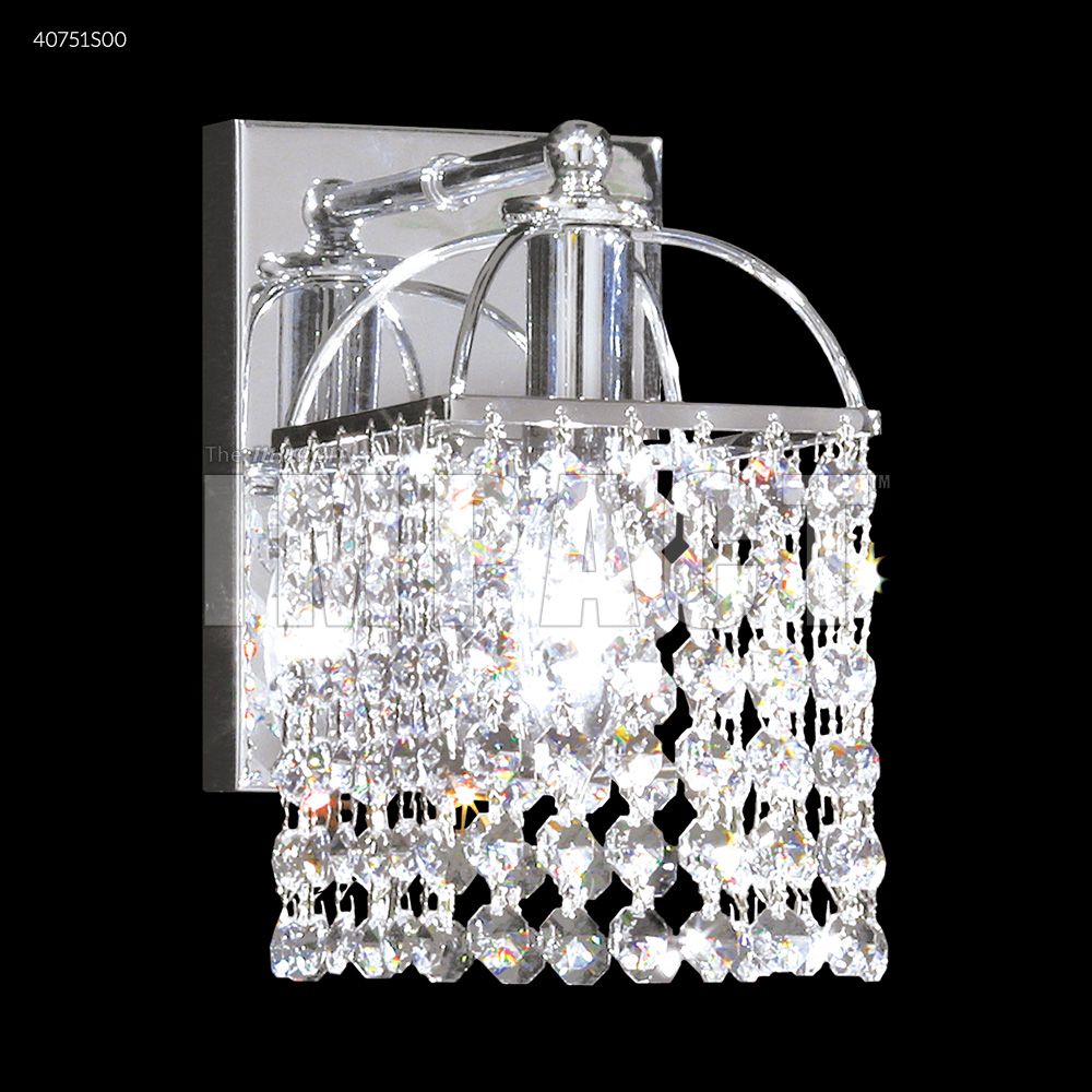 James R Moder Crystal 40751S00 Contemporary Wall Sconce in Silver