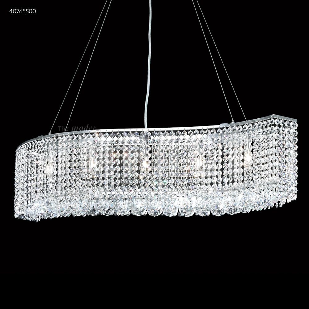 James R Moder Crystal 40765S00 Contemporary Wave Chandelier in Silver