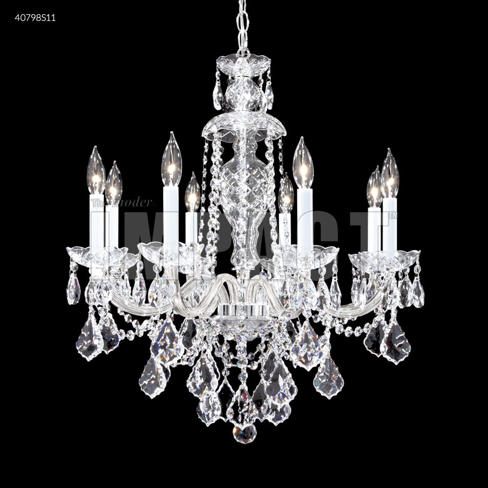 James R Moder Crystal 40798S11 Palace Ice 8 Arm Chandelier in Silver