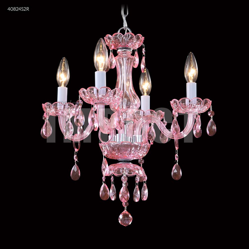 James R Moder Crystal 40824S2R Mini 4 Arm Chandelier in Silver