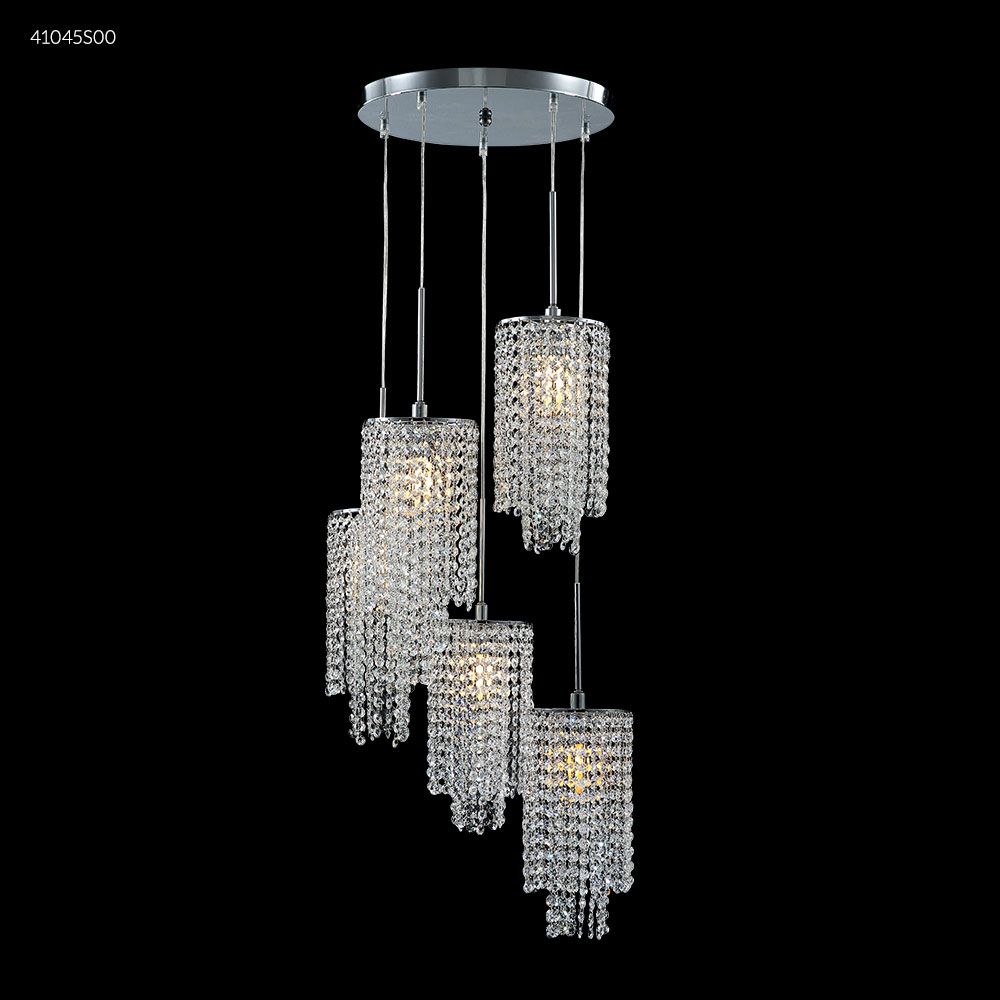 James R Moder Crystal 41045S00 Contemporary Crystal Chandelier in Silver