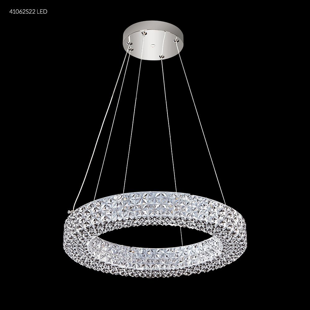James R Moder Crystal 41062S22LED Acrylic Collection Chandelier in Silver