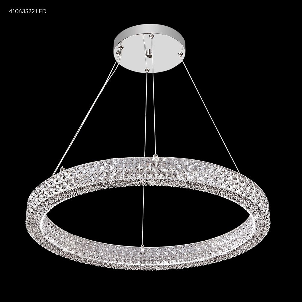 James R Moder Crystal 41063S22LED Acrylic Collection Chandelier in Silver