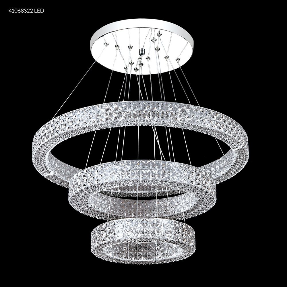 James R Moder Crystal 41068S22LED Acrylic Collection Chandelier in Silver