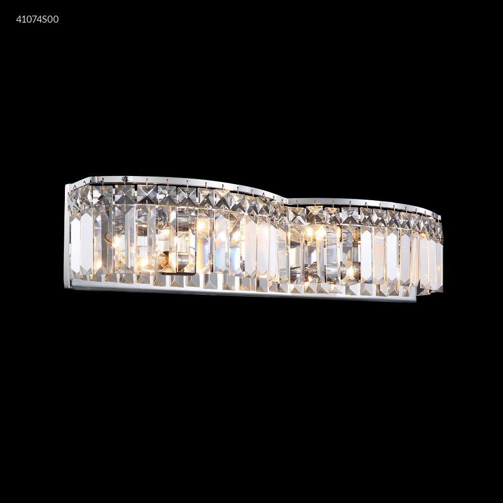James R Moder Crystal 41074S00 Vanity Light in Silver