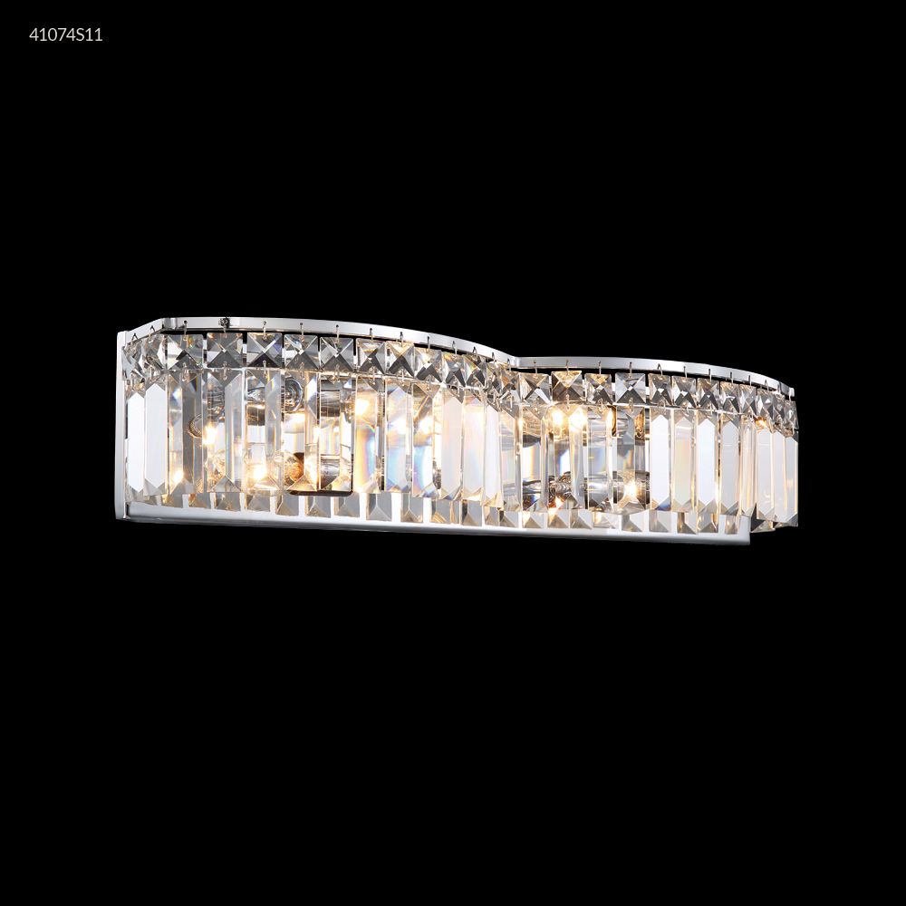 James R Moder Crystal 41074S11 Vanity Light in Silver