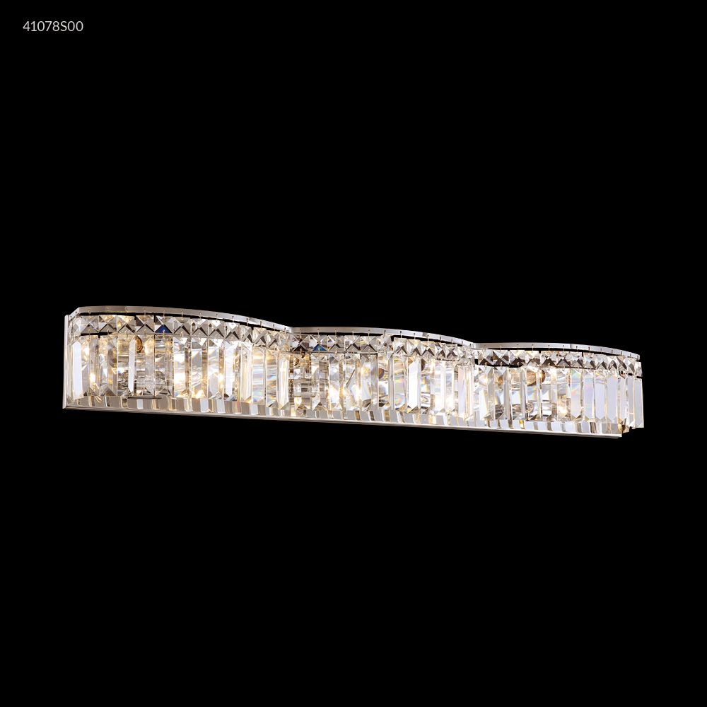 James R Moder Crystal 41078S00 Vanity Light in Silver