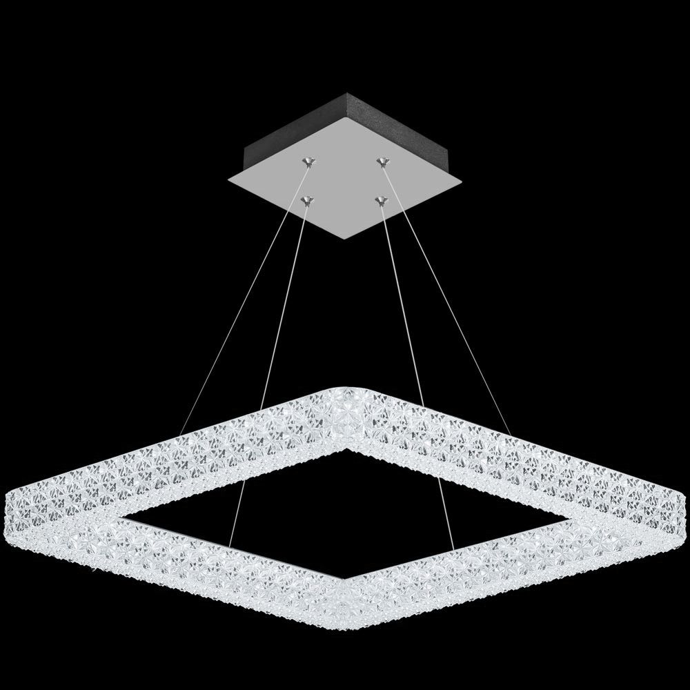 James R Moder Crystal 41133S22LED LED Acrylic Chandelier In Silver Finish