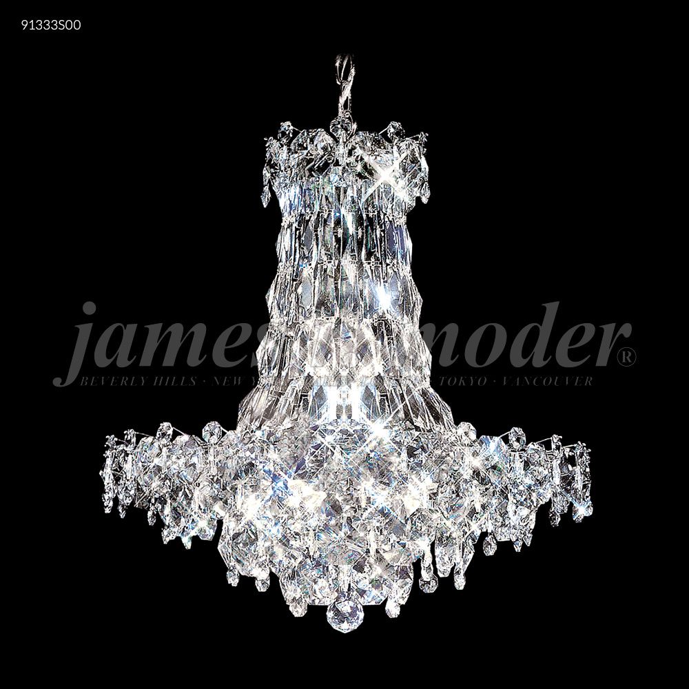 James R Moder Crystal 91333S00 Continental Fashion Chandelier in Silver