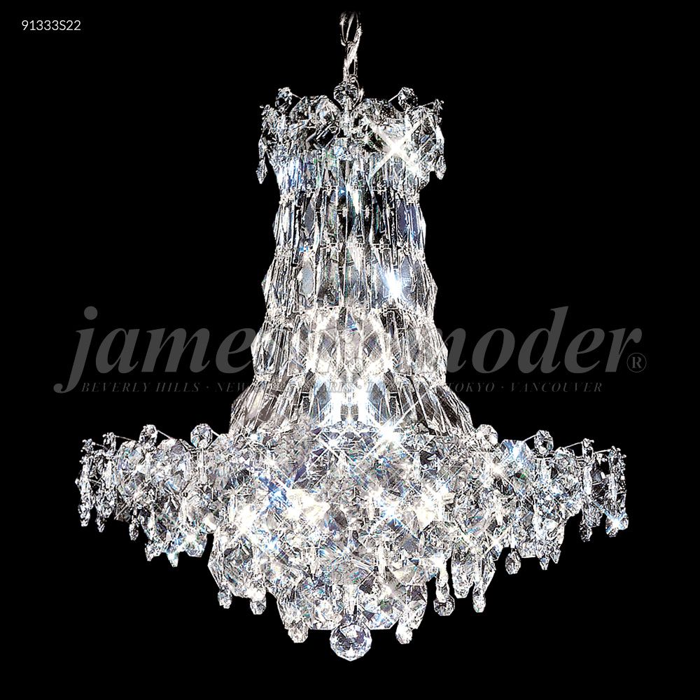 James R Moder Crystal 91333S22 Continental Fashion Chandelier in Silver