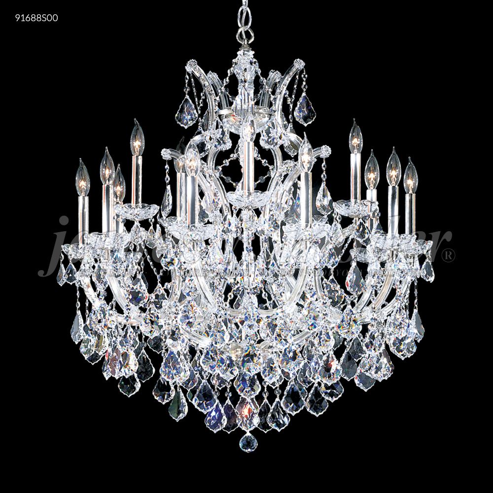 James R Moder Crystal 91688S00 Maria Theresa 15 Arm Chandelier in Silver