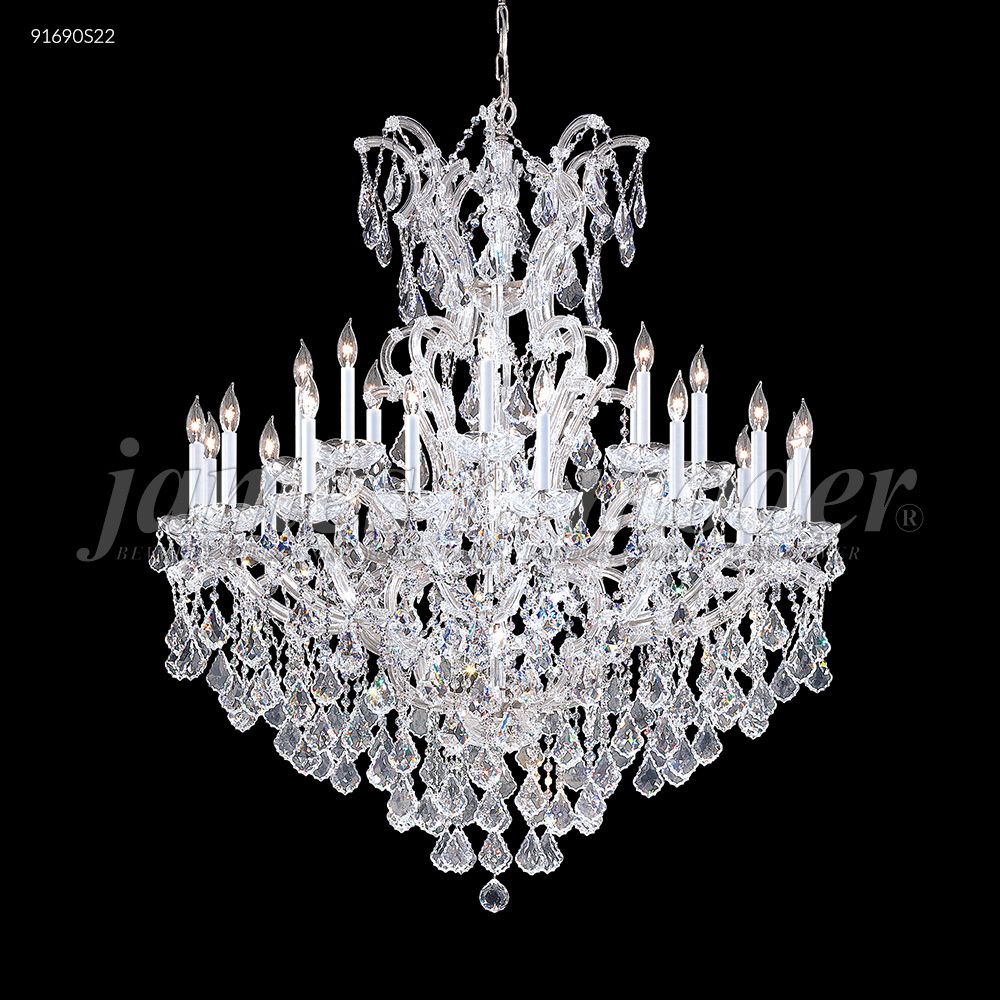 James R Moder Crystal 91690S22 Maria Theresa 24 Arm Chandelier in Silver