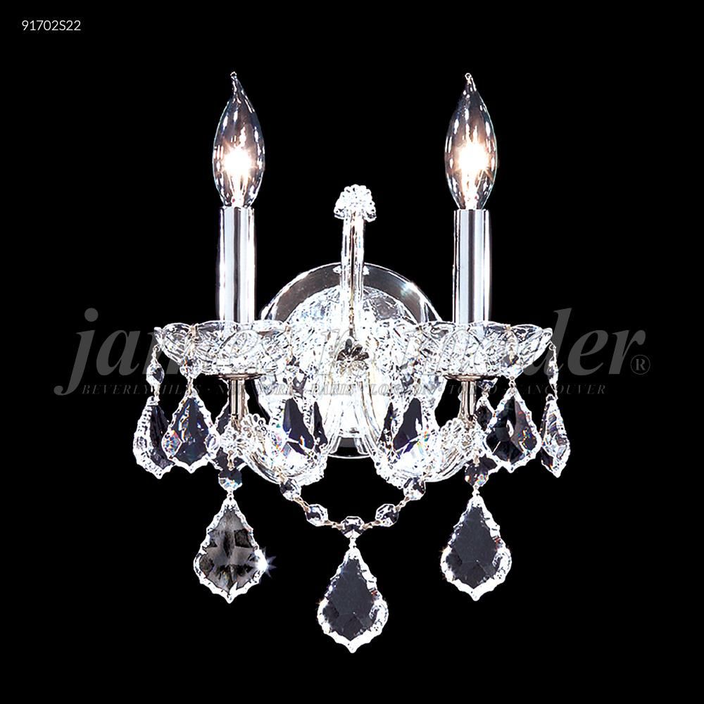 James R Moder Crystal 91702S0T Maria Theresa 2 Light Wall Sconce in Silver