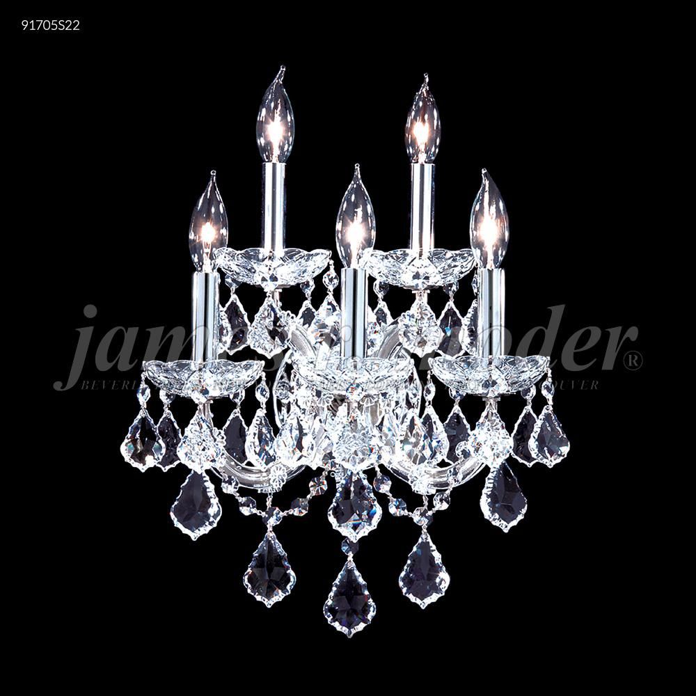 James R Moder Crystal 91705GL0T Maria Theresa 5 Light Wall Sconce in Gold Lustre