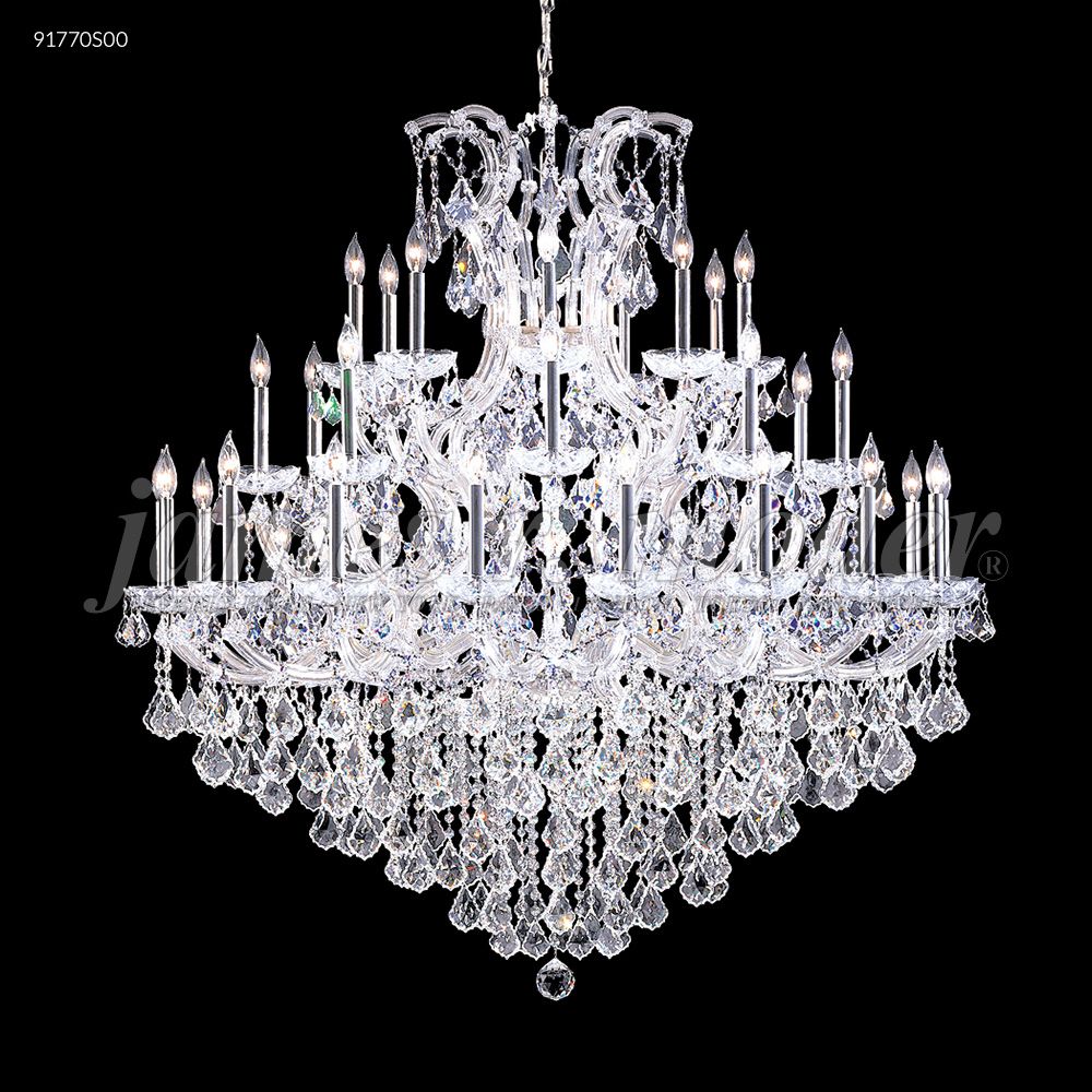 James R Moder Crystal 91770S00 Maria Theresa 36 Arm Chandelier in Silver