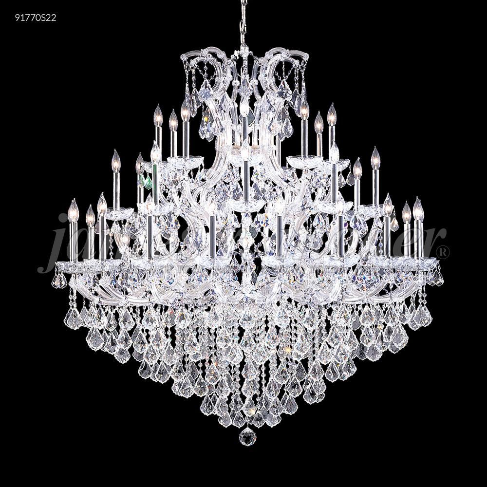 James R Moder Crystal 91770S2GT Maria Theresa 36 Arm Chandelier in Silver