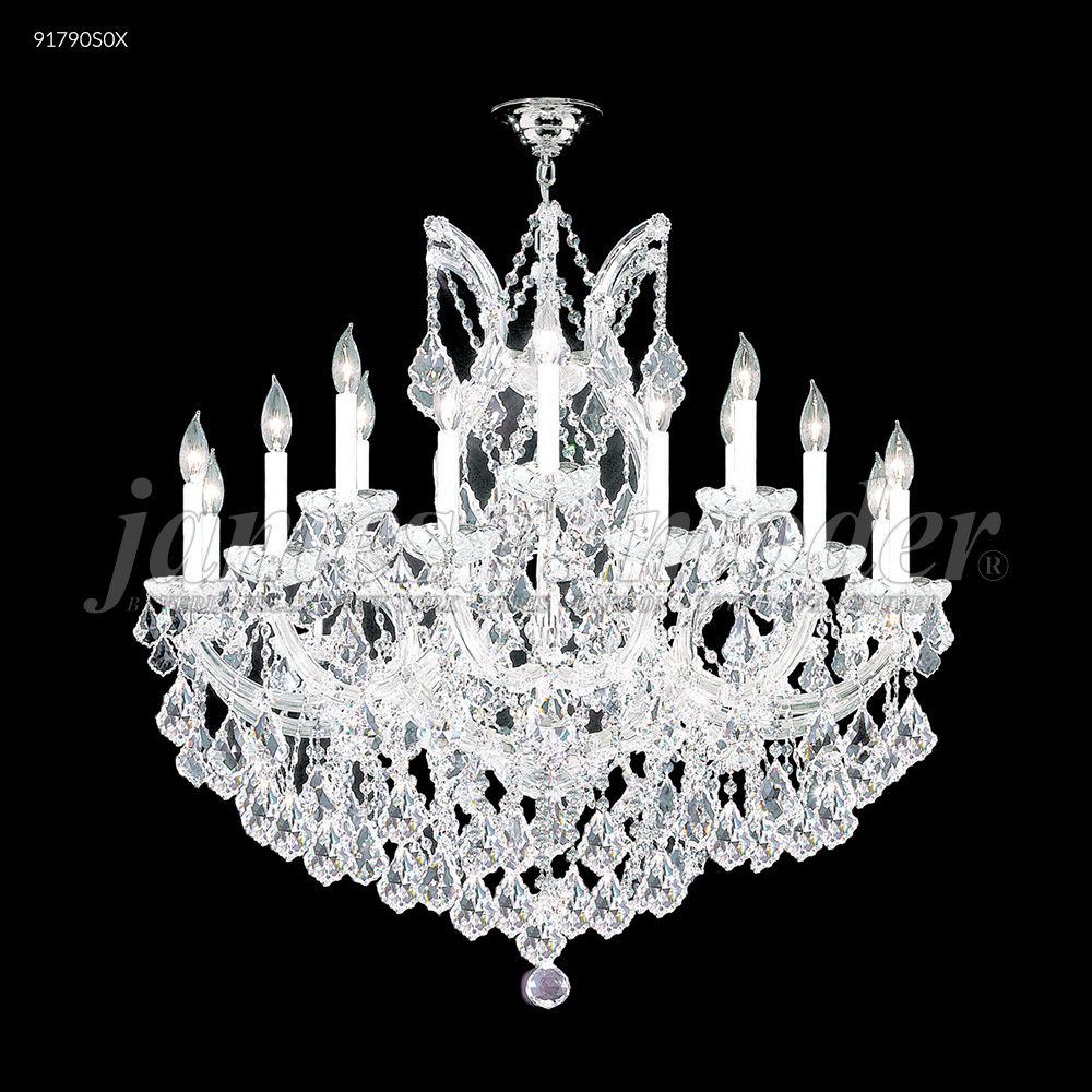 James R Moder Crystal 91790S0X Maria Theresa 18 Arm Chandelier in Silver