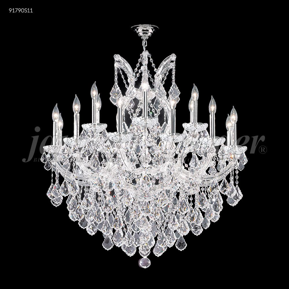 James R Moder Crystal 91790S11 Maria Theresa 18 Arm Chandelier in Silver