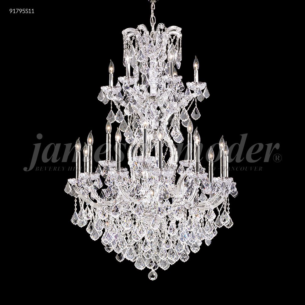 James R Moder Crystal 91795S11 Maria Theresa 24 Arm Chandelier in Silver