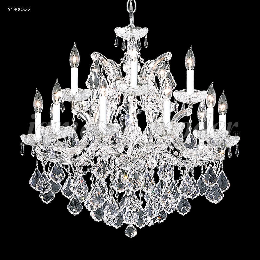 James R Moder Crystal 91800S2X Maria Theresa 15 Arm Chandelier in Silver
