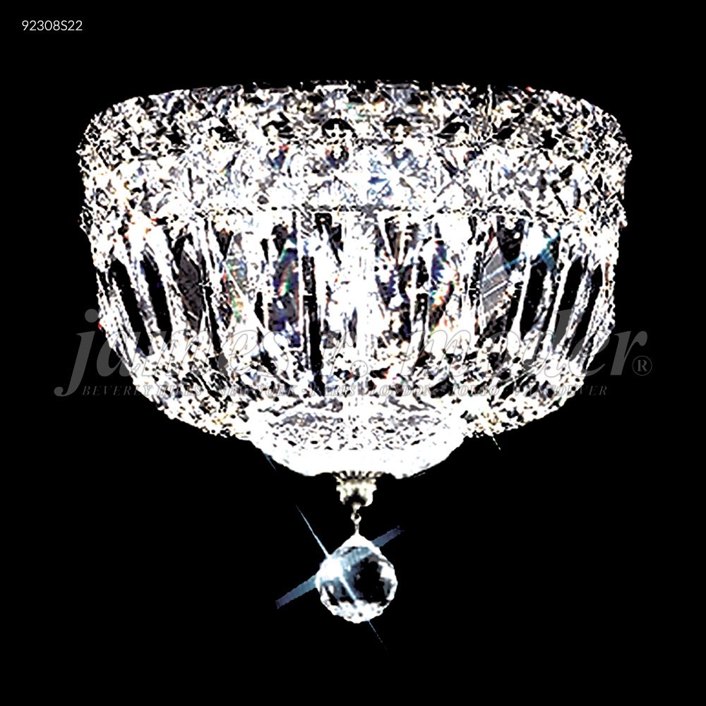 James R Moder Crystal 92308S22 Prestige All Crystal Flush Mount in Silver