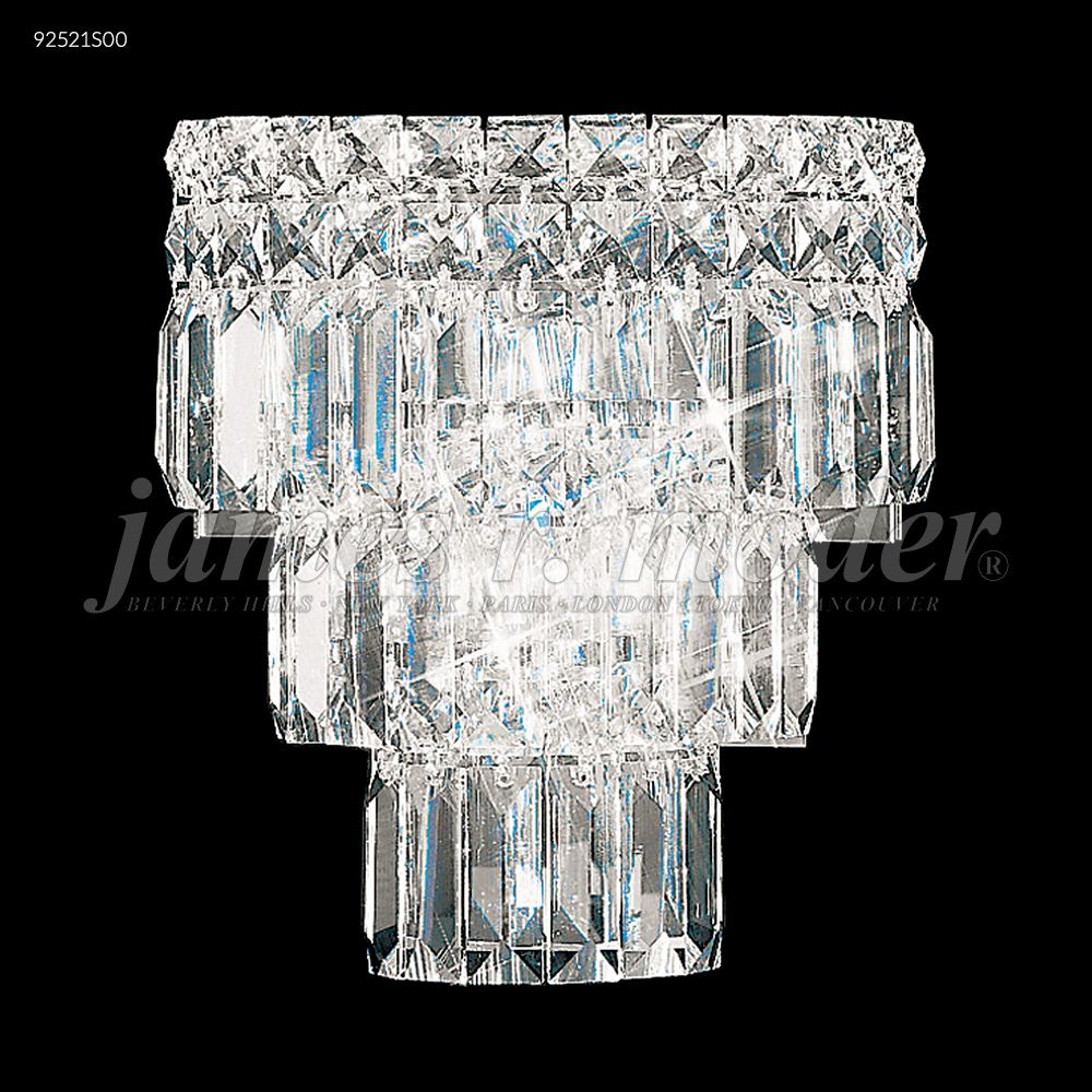 James R Moder Crystal 92521S00 Prestige All Crystal Wall Sconce in Silver