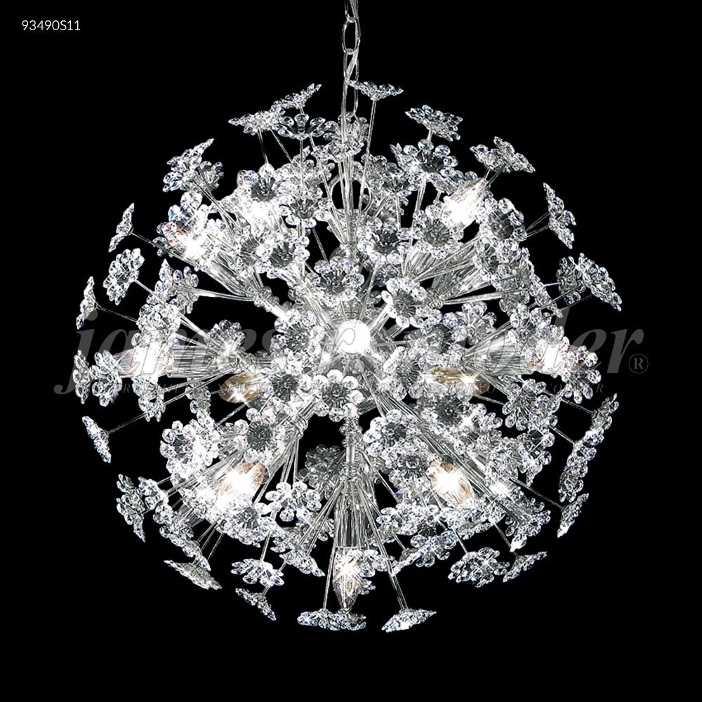 James R Moder Crystal 93490S11 Ball Chandelier in Silver