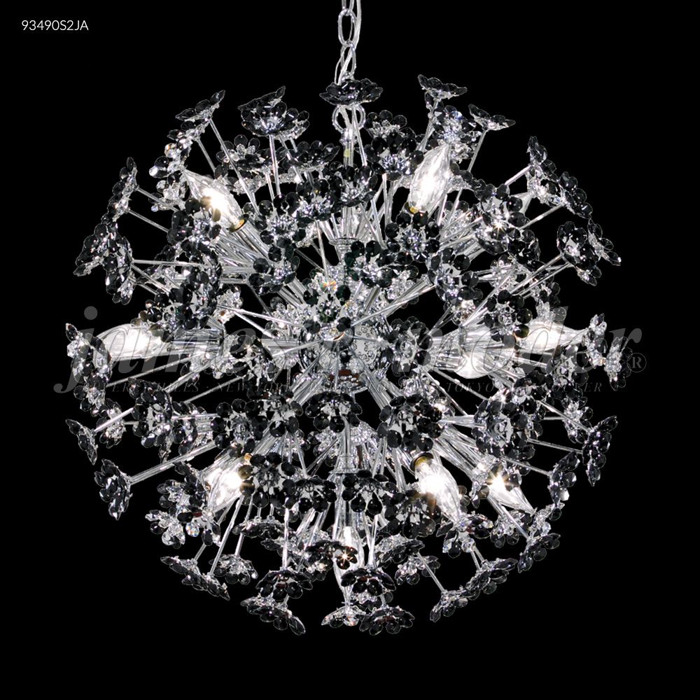 James R Moder Crystal 93490S2J Ball Chandelier in Silver